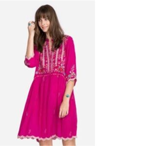 Johnny Was DIEGA TUNIC DRESS in RASPBERRY